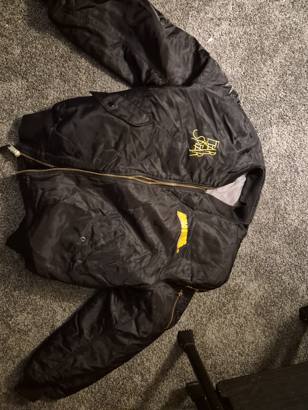 Goldberg WcW Black Bomber Jacket Rare XL
